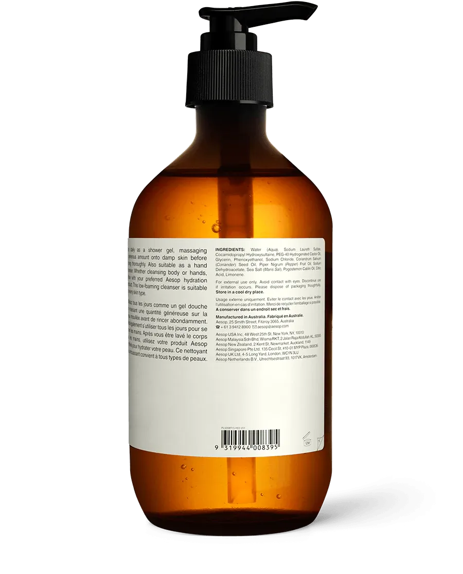 Aesop Coriander Seed Body Cleanser 芫荽籽身體潔膚露 - Image 3